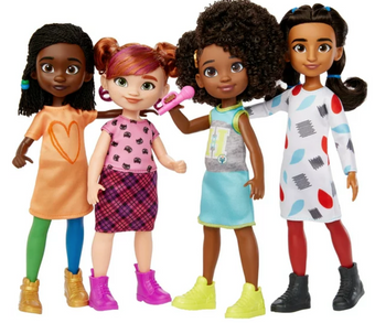 Karma’s World The Go Girls 4-Pack Dolls Outfits Mic Accessory Toy New with Box