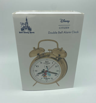 Disney 50th Anniversary Mickey Citizen Double Bell Alarm Clock New with Box