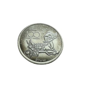 Disney 100 Years of Wonder Celebration Thumper and Bambi Coin Medallion New