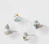 Target Wondershop 4pk Winter Whites Birds Holiday Christmas Ornament New