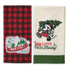 Disney Parks Yuletide Farmhouse Mickey Holiday Kitchen Towel Set New with Tags