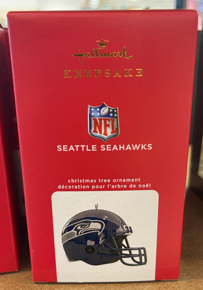 Hallmark 2022 NFL Seattle Seahawks Helmet Christmas Ornament New With Box