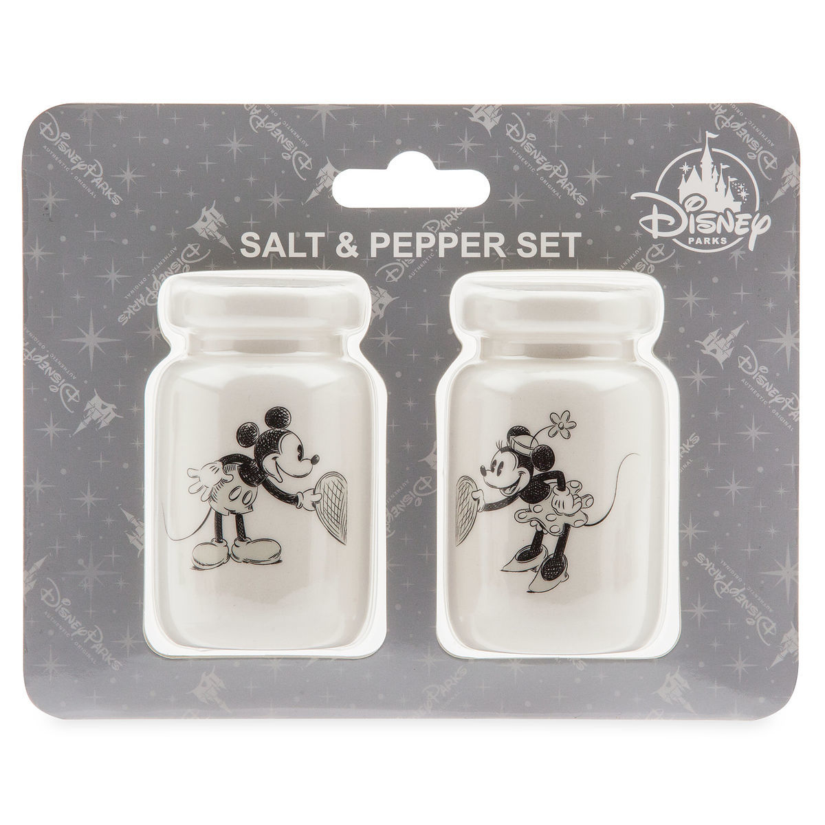 Disney Parks Mickey & Minnie Classic Salt and Pepper Shaker Sweethearts New