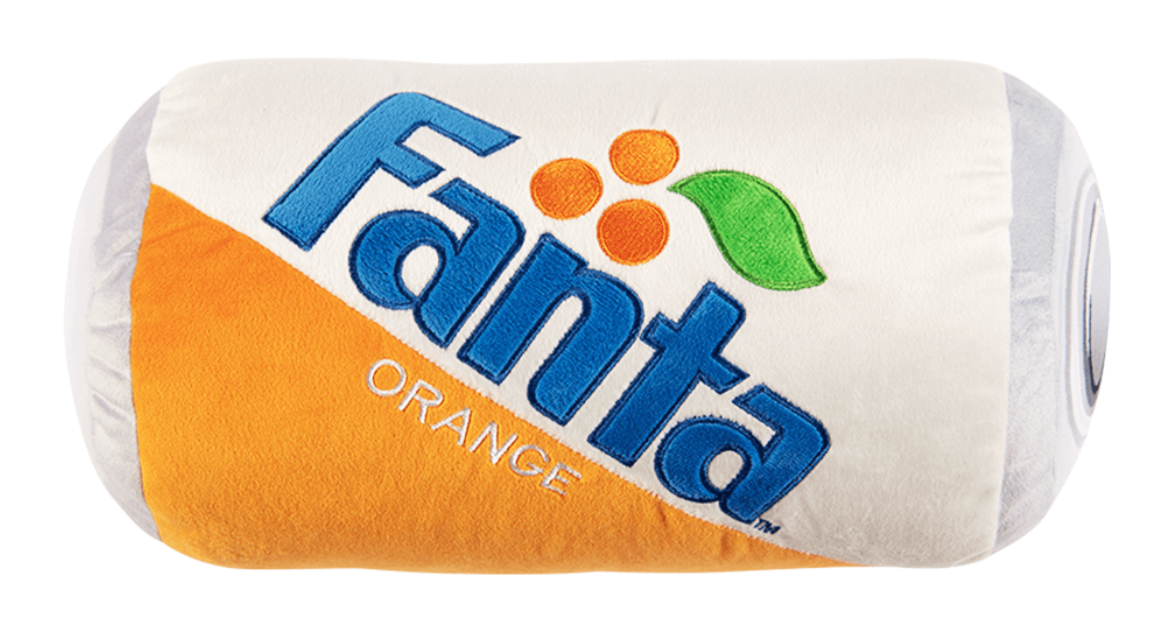 Authentic Fanta Can Pillow Orange Throw Pillow New with Tags