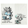 Disney Parks Alice in Wonderland Dish Kitchen Towel Set of 2 New With Tags