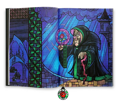 Disney Beauty and the Beast Stained Glass Window Replica Journal New