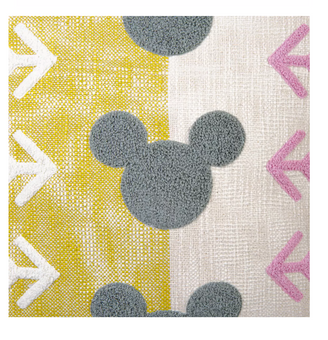 Disney Geometric Design with Mickey Icons Throw Pillow New with Tag