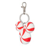 Disney Parks Mickey Mouse Icon Peppermint Holiday Keychain New with Tags
