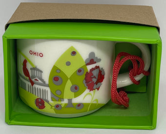 Starbucks Coffee You Are Here Ohio Ceramic Mug Ornament New with Box
