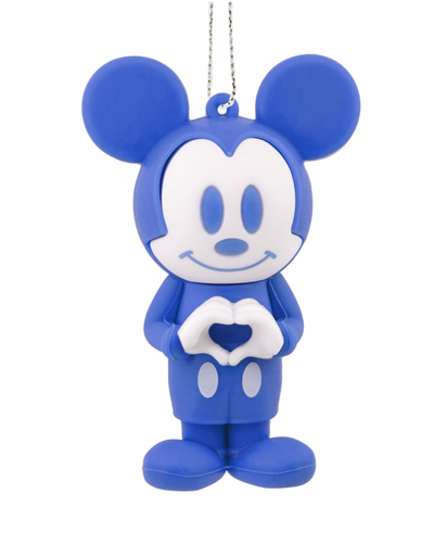 Hallmark Disney Mickey Mouse Heart Ornament Blue New with Tag