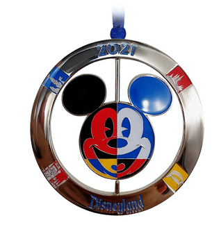 Disney Parks Disneyland 2021 Mickey Friends Metal Spinner Ornament New with Tag