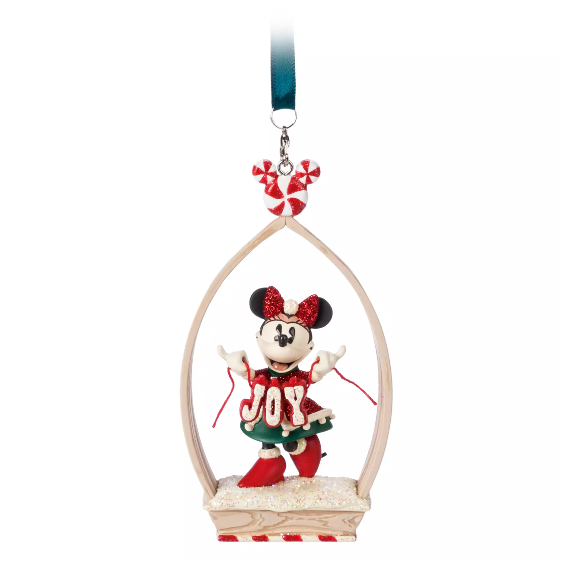 Disney Sketchbook Retro Minnie Holiday Joy Christmas Ornament New with Tag