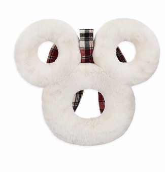 Disney Parks Mickey Icon Homestead Holiday Christmas Plush Wreath New Tag