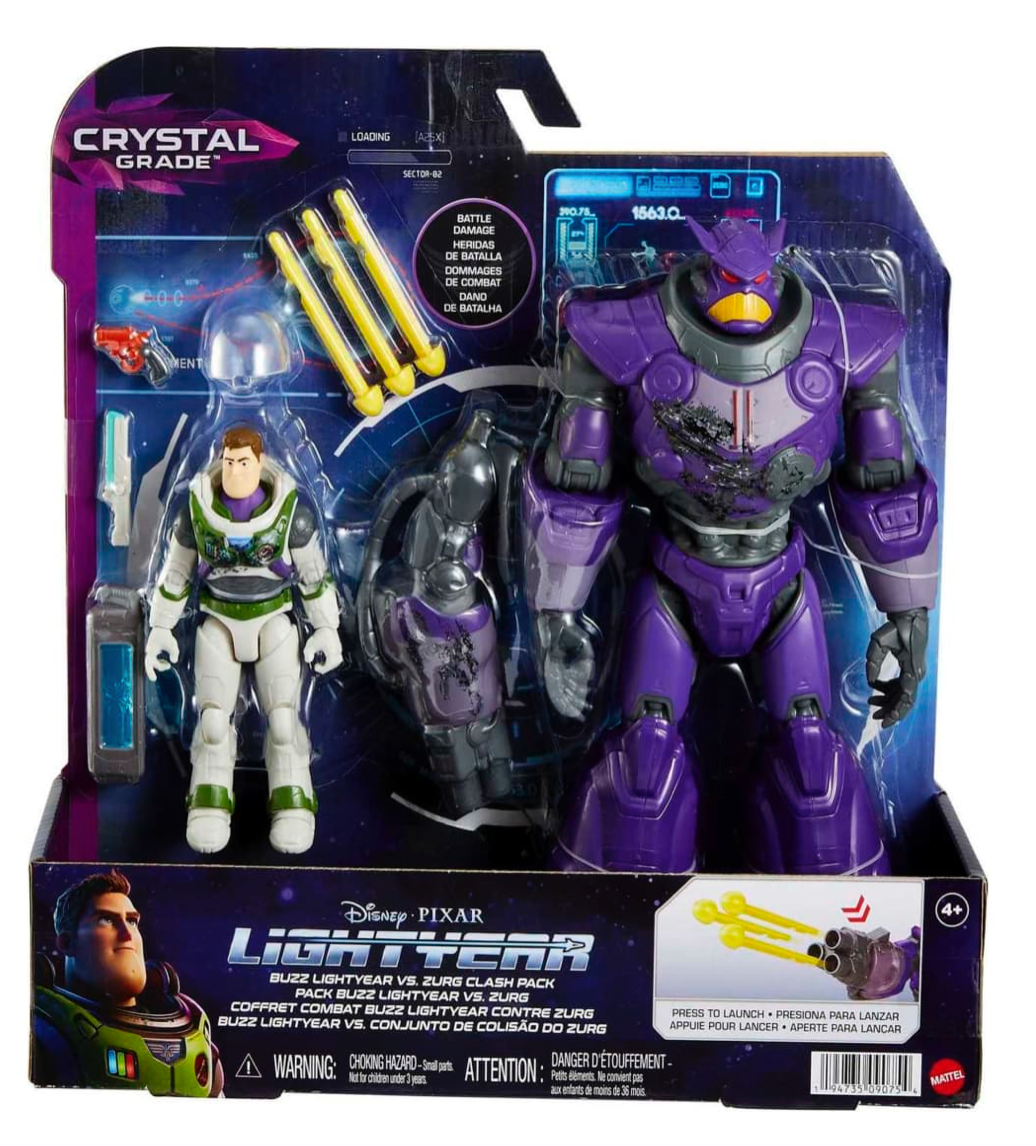 Disney Pixar Lightyear Crystal Grade Buzz Vs. Zurg Clash Pack Toy New With Box