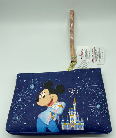Disney WDW 50th Anniversary Mickey Light Up Wristlet When Phone Rings New Tag