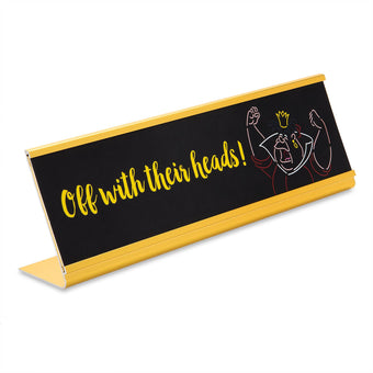 Disney Parks Queen of Hearts Off With Their Heads Desk Nameplate New