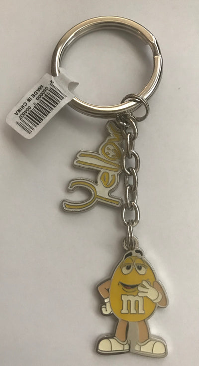 M&M's World Yellow Heart Carabiner Metal Keychain New with Tag