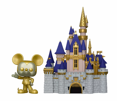 Disney Parks Walt Disney World 50th Mickey Gold Castle Vinyl Figure Funko New