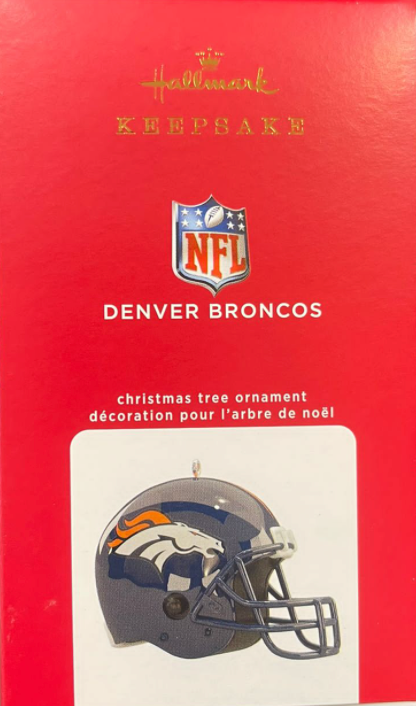Hallmark 2022 NFL Denver Broncos Helmet Christmas Ornament New With Box