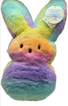 Peeps Easter Peep Bunny Rainbow Cotton Candy Scented 15in Plush New with Tag