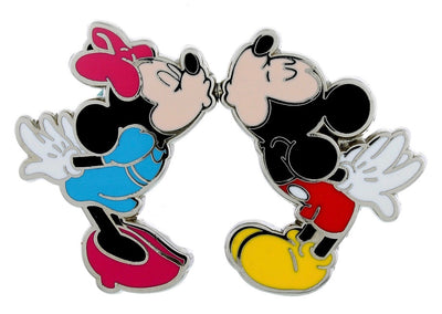 Disney Parks Mickey & Minnie Kissing Magnet Pin New