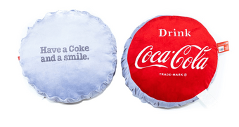 Authentic Coca-Cola Bottle Cap Pillow Red Throw Pillow New with Tags