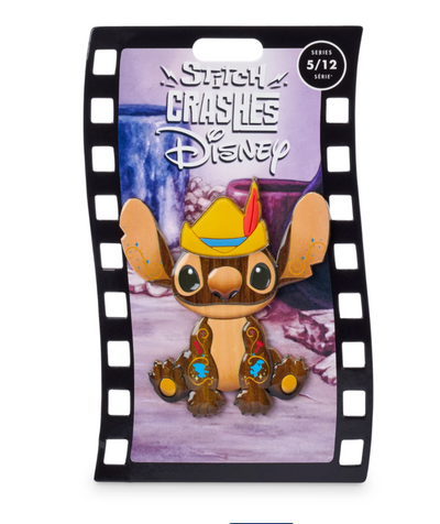 Disney Stitch Crashes Pinocchio Pin Limited New with Card