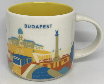 Starbucks You Are Here Budapest Hungary Ceramic Coffee Mug New with Box