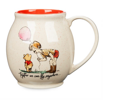 Disney Store Winnie the Pooh Together We Can Fly Anywhere Ceramic Coffee Mug New