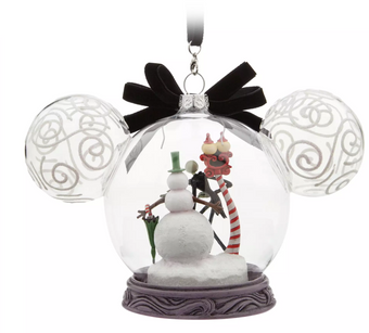 Disney Sketchbook Jack Skellington Dome Christmas Ornament New With Tag