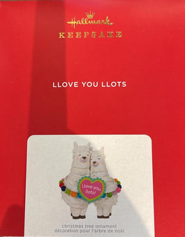 Hallmark 2021 Llove You Llots Llama Couple Christmas Ornament New With Box