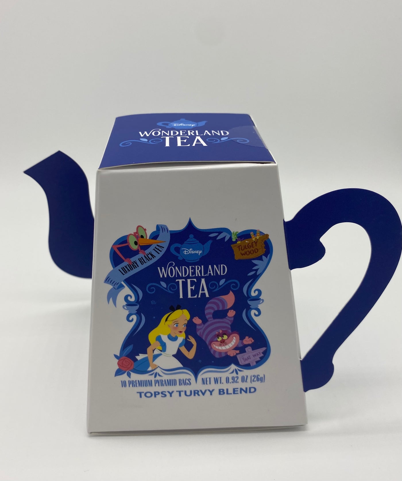 Disney Parks Alice Wonderland Topsy Turvy Blend 10 tea Bags Luxury Black Tea