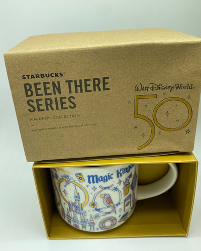 Disney WDW 50th Celebration Starbucks Been There Magic Kingdom Mug Castle New