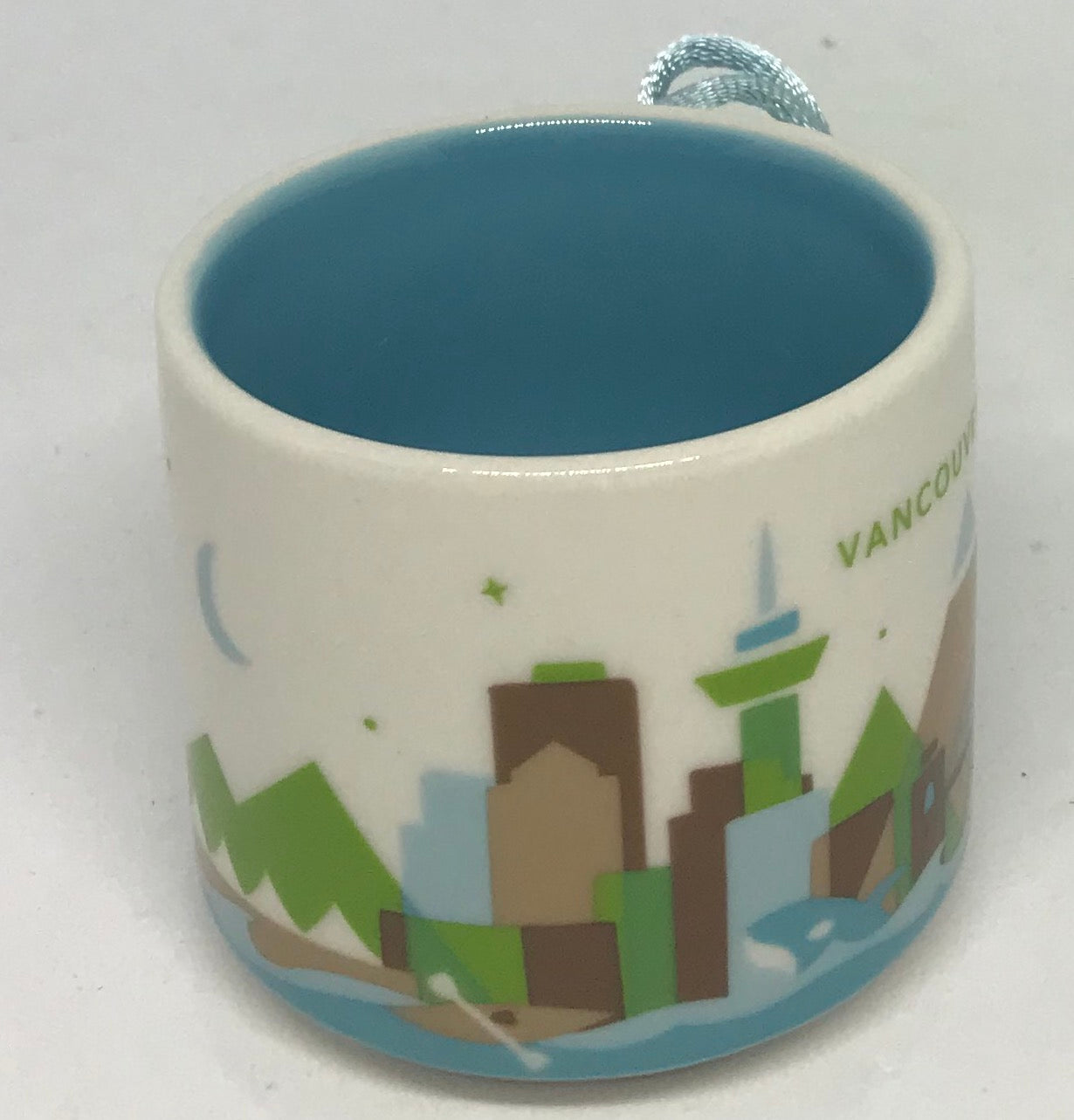 Starbucks Coffee You Are Here Vancouver Canada Ceramic Mug Ornament New with Box