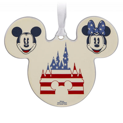 Disney Parks Mickey and Minnie Mouse Americana Christmas Ornament New with Tags