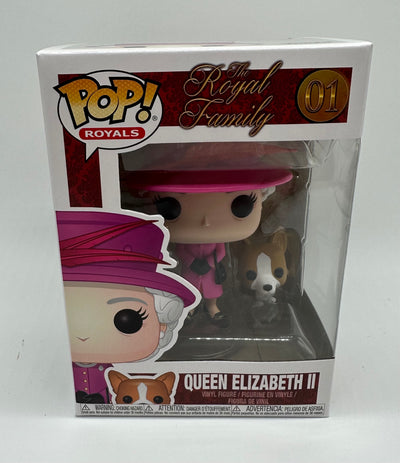 Funko POP! Royals Queen Elizabeth II with Corgi Dog Vinyl Figure New with Box