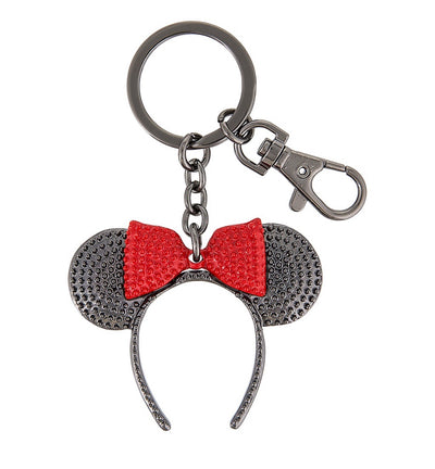 Disney Parks Minnie Mouse Ears Headband Keychain New with Tags