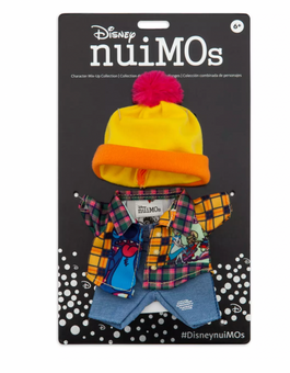 Disney NuiMOs Outfit Plaid Shirt Character Art Denim Jeans Pom Pom Hat New Card