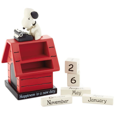 Hallmark Peanuts Snoopy Doghouse Resin Perpetual Calendar New