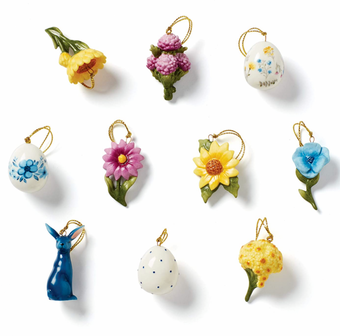 Lenox Floral Easter Christmas Porcelain Ornament Set of 10 pcs New with Box