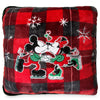 Disney Parks Mickey & Minnie Skating Plush Christmas Pillow New with Tags
