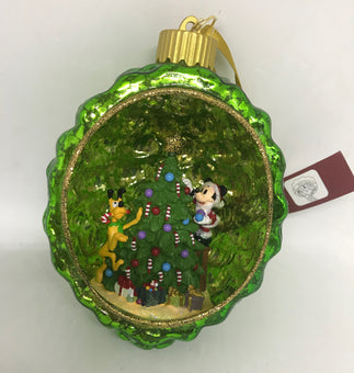 Disney Parks Mickey and Pluto Christmas Tree Light Ornament New with Tag
