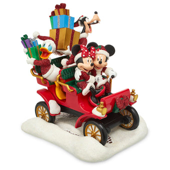 Disney Parks Santa Mickey & Friends in Christmas Car Figurine New with Box