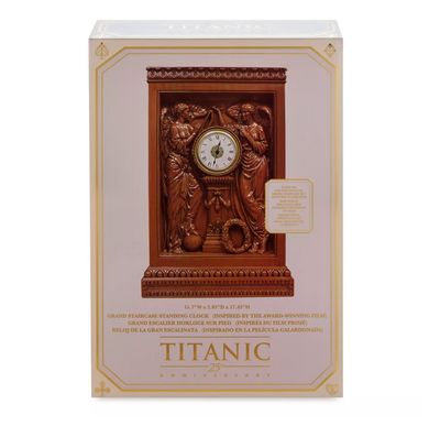Disney Parks 25th Anniversary Titanic Movie Grand Staircase Standing Clock New