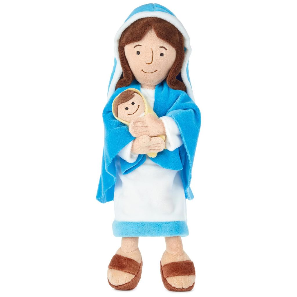 Hallmark Mother Mary Holding Baby Jesus Plush Doll New with Tags