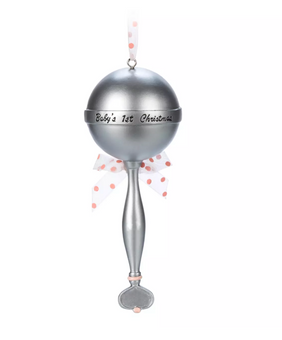 Disney Minnie Baby's 1st Christmas Rattle Ornament Sketchbook New with Tag