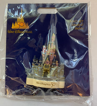 Disney Walt Disney World 50th Anniversary Cinderella Castle Magnet New