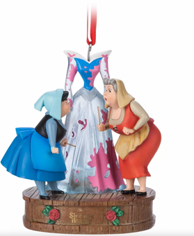 Disney Sketchbook Flora and Merryweather Sleeping Beauty Christmas Ornament New