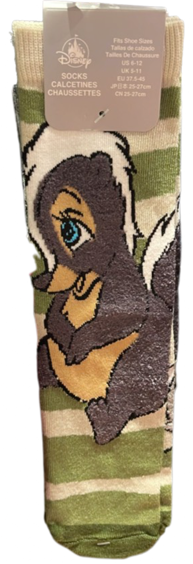 Disney Parks Bambi Flower Thumper Socks Size W6-12 New With Tag