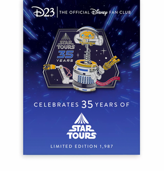 Disney D23 Exclusive Star Tours 35th Captain RX-24 Pin Limited New with Card